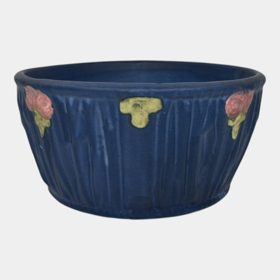 Weller Blue Drapery Art Pottery Ceramic Bowl Planter