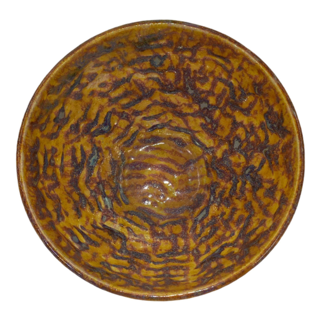 Paul Katrich Studio Pottery Golden Yellow Luster Ceramic Bowl 517 - Just Art Pottery