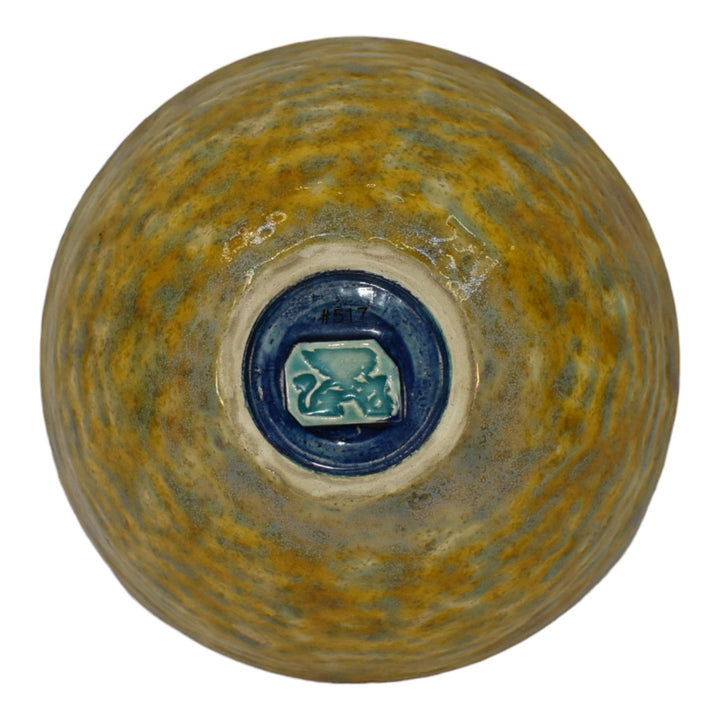 Paul Katrich Studio Pottery Golden Yellow Luster Ceramic Bowl 517 - Just Art Pottery