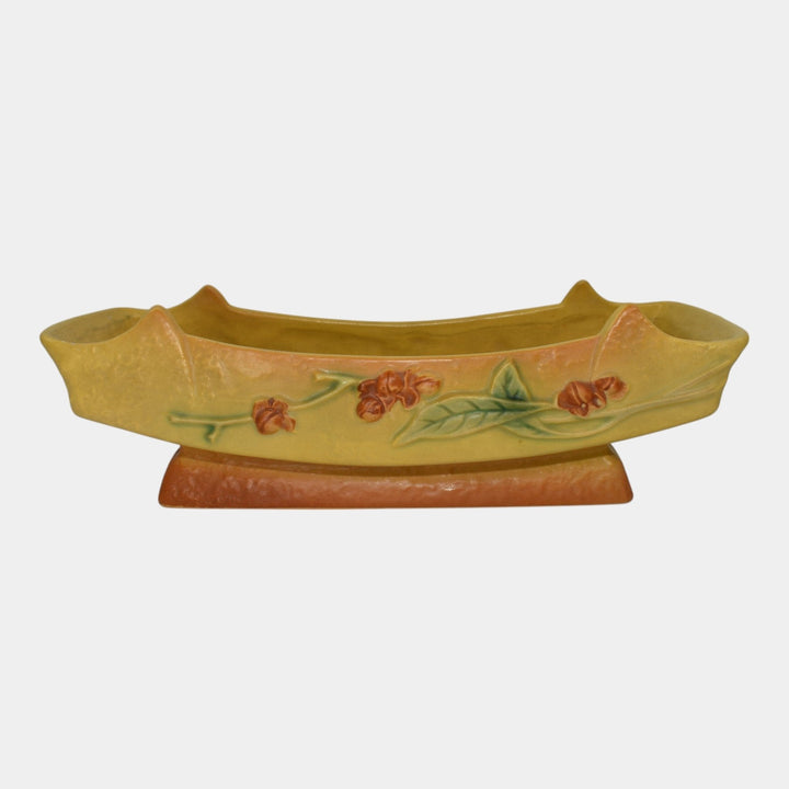 Roseville Bittersweet Yellow 1951 Vintage Art Pottery Console Bowl 828-10