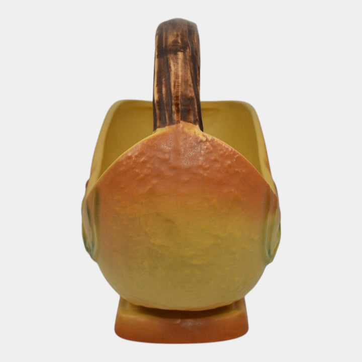 Roseville Bittersweet Yellow 1951 Mid Century Modern Pottery Basket 810-10