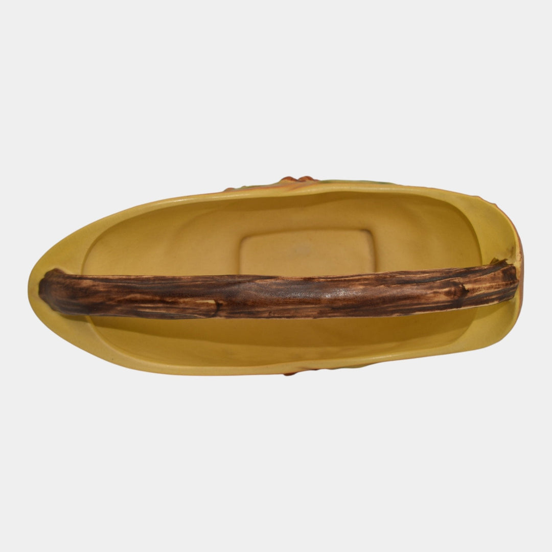Roseville Bittersweet Yellow 1951 Mid Century Modern Pottery Basket 810-10
