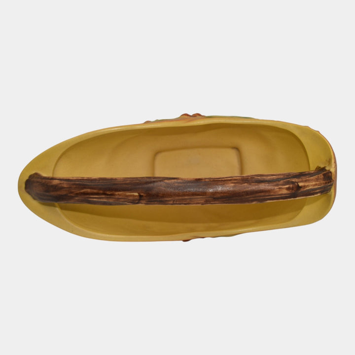 Roseville Bittersweet Yellow 1951 Mid Century Modern Pottery Basket 810-10