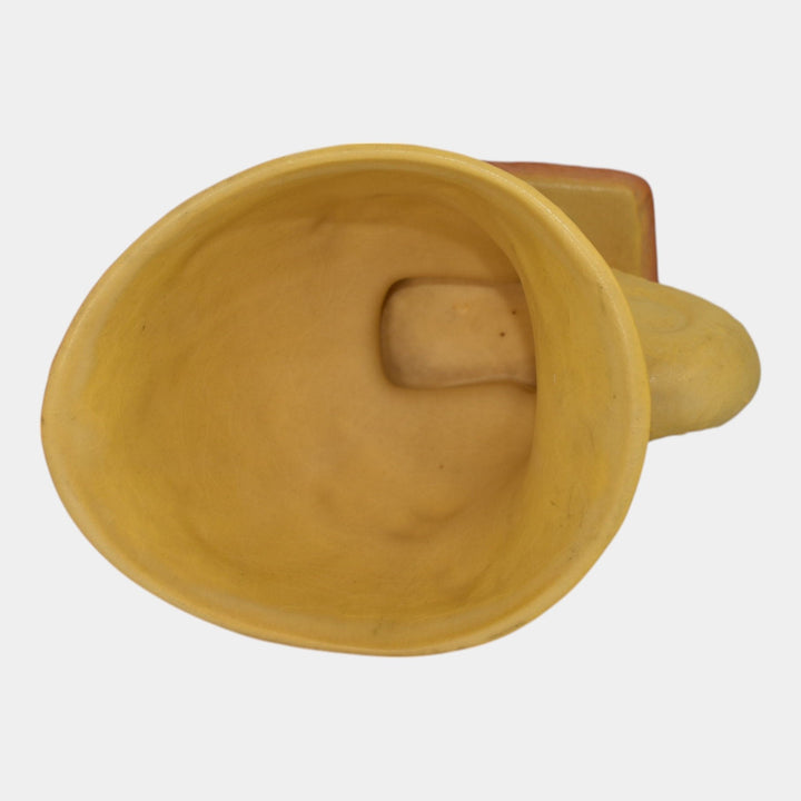 Roseville Bittersweet Yellow 1951 Vintage Art Pottery Cornucopia Vase 857-4