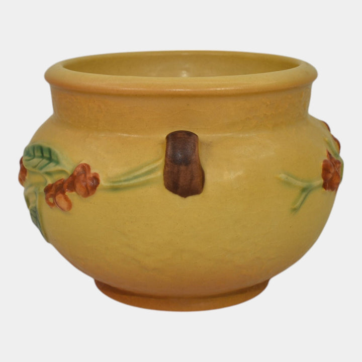 Roseville Bittersweet Yellow 1951 Vintage Art Pottery Ceramic Jardiniere 800-4