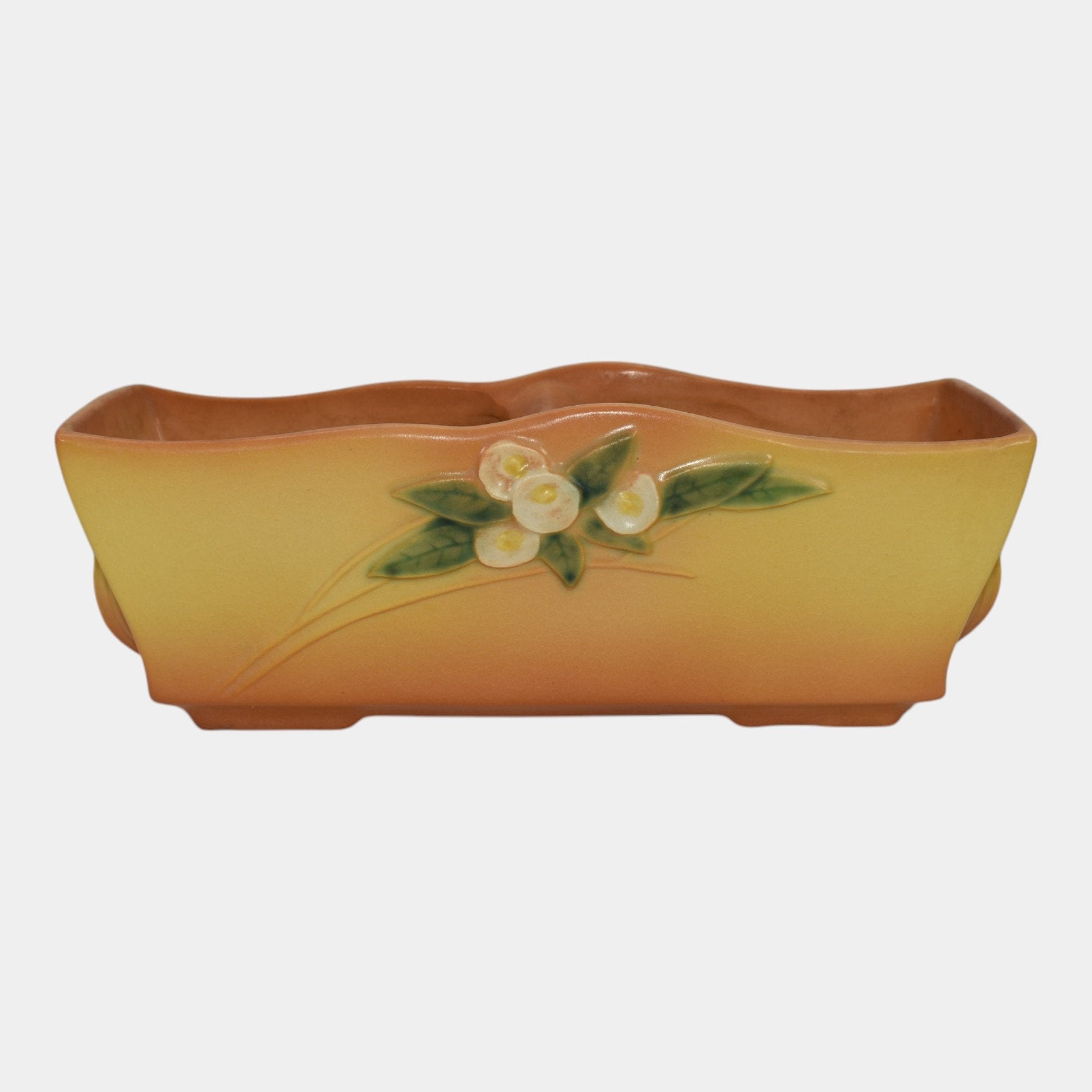 Roseville Pottery Mock Orange 1950 Yellow Mid Century Modern