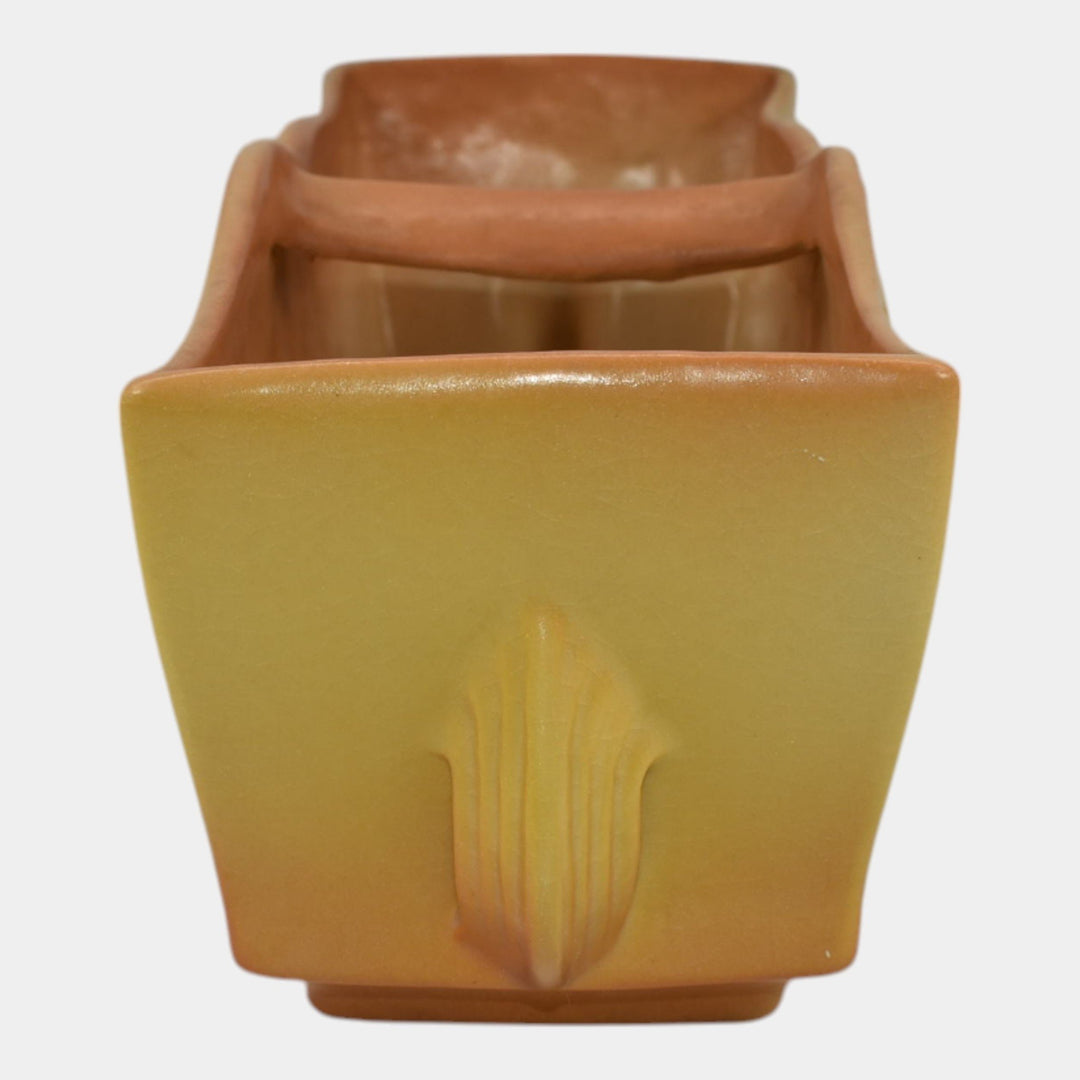 Roseville Pottery Mock Orange 1950 Yellow Mid Century Modern Window Box 969-12 - Just Art Pottery