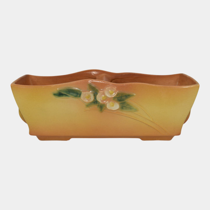 Roseville Pottery Mock Orange 1950 Yellow Mid Century Modern Window Box 969-12