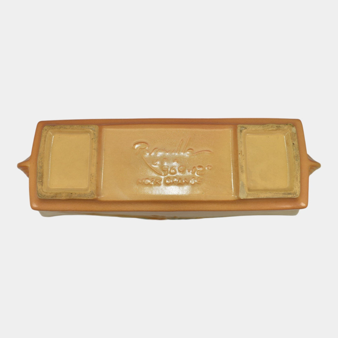 Roseville Pottery Mock Orange 1950 Yellow Mid Century Modern Window Box 969-12 - Just Art Pottery