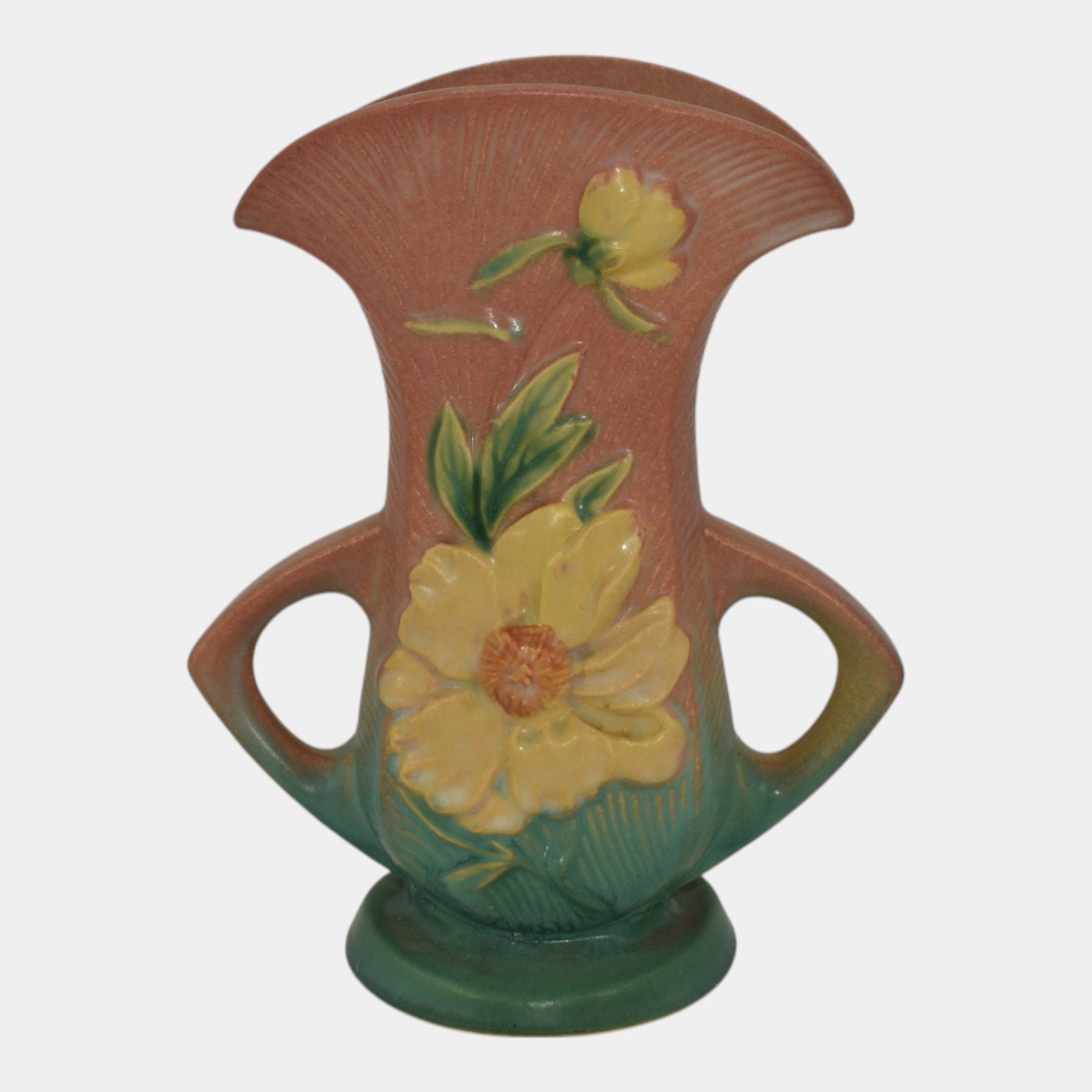 Roseville Peony Pink 1942 Vintage Mid Century Modern Pottery