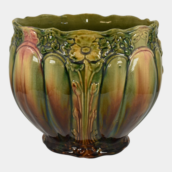 Weller American Blended Majolica Vintage Art Pottery Jardiniere Planter - Just Art Pottery