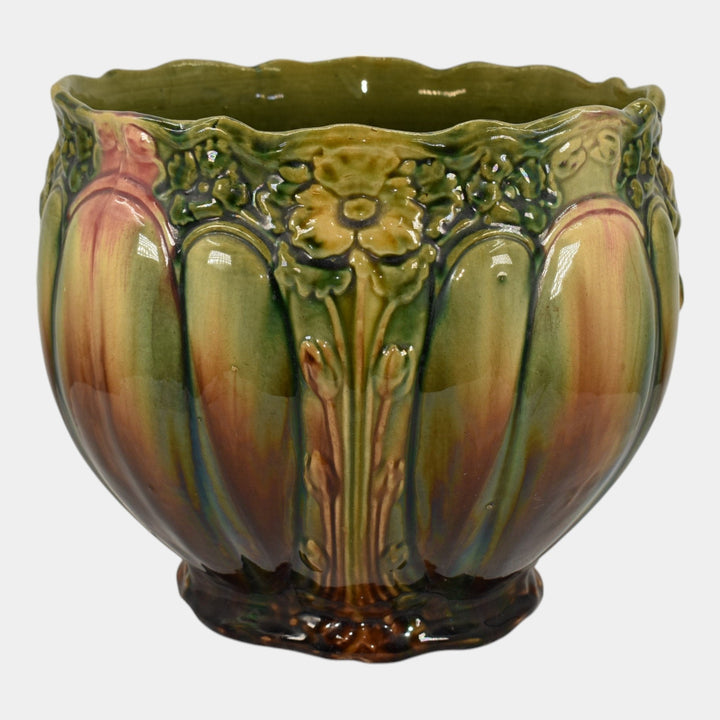 Weller American Blended Majolica Vintage Art Pottery Jardiniere Planter
