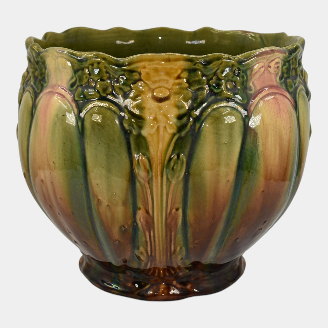 Weller American Blended Majolica Vintage Art Pottery Jardiniere Planter