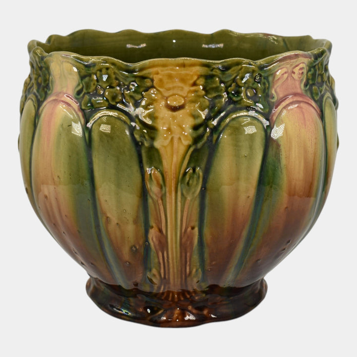 Weller American Blended Majolica Vintage Art Pottery Jardiniere Planter