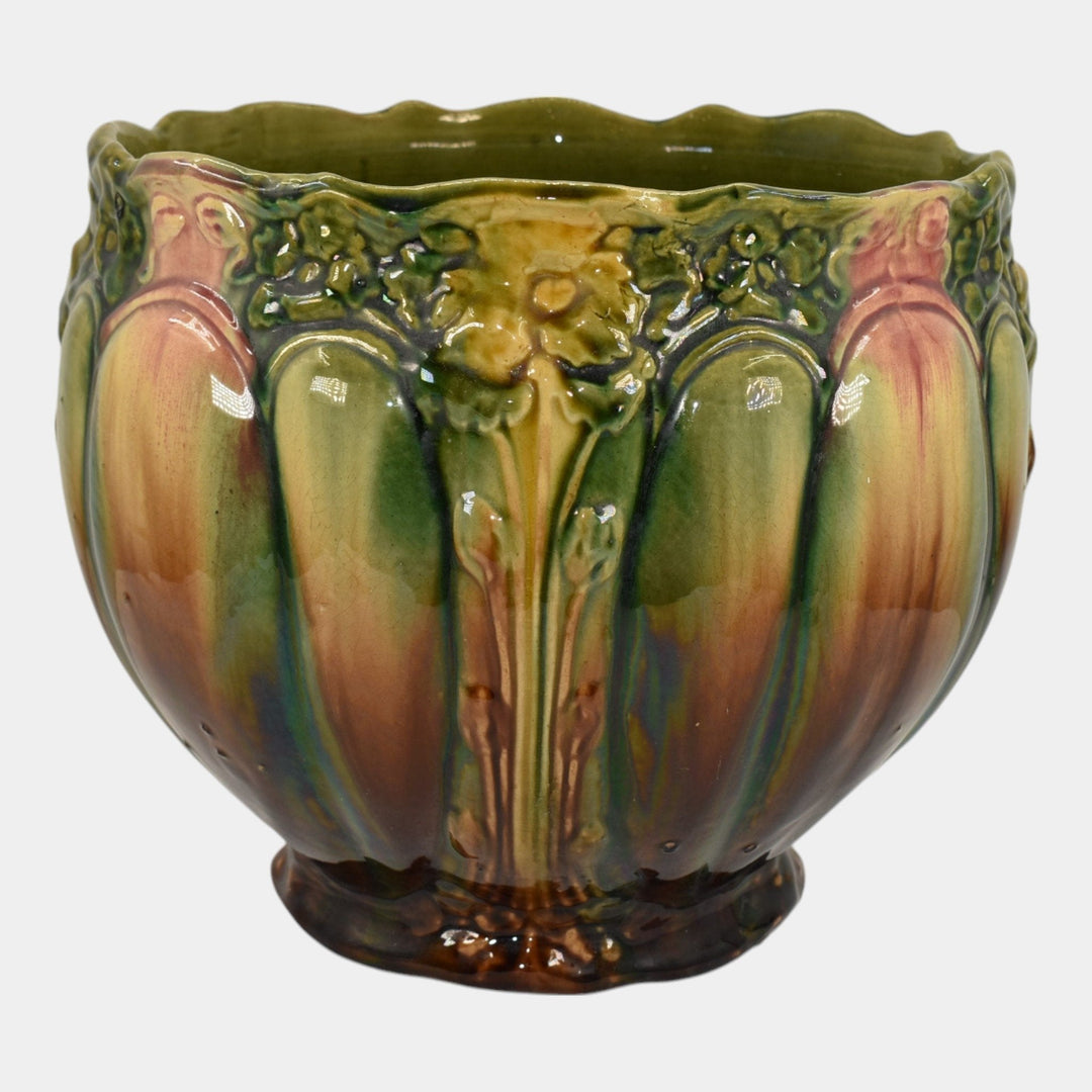 Weller American Blended Majolica Vintage Art Pottery Jardiniere Planter