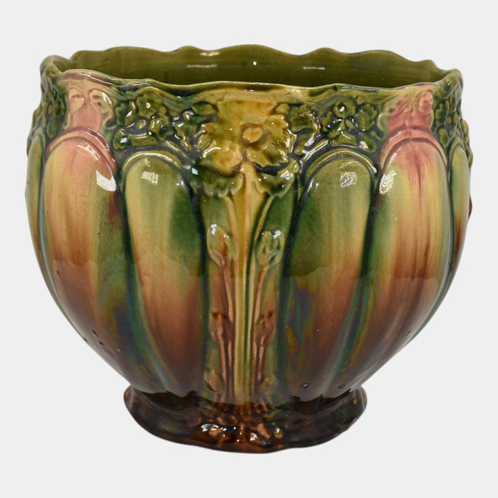 Weller American Blended Majolica Vintage Art Pottery Jardiniere Planter
