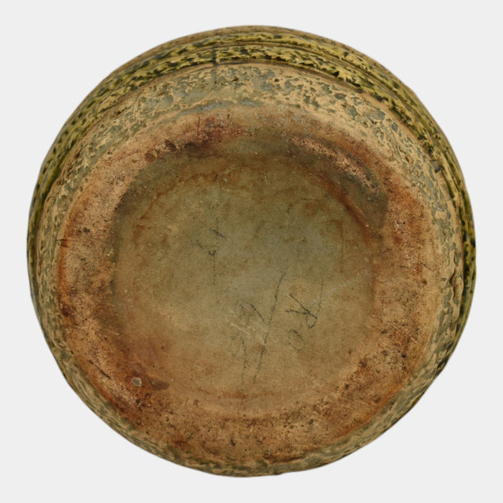 Roseville Mostique Tan 1916 Vintage Arts and Crafts Pottery Ceramic Vase 22-10 - Just Art Pottery