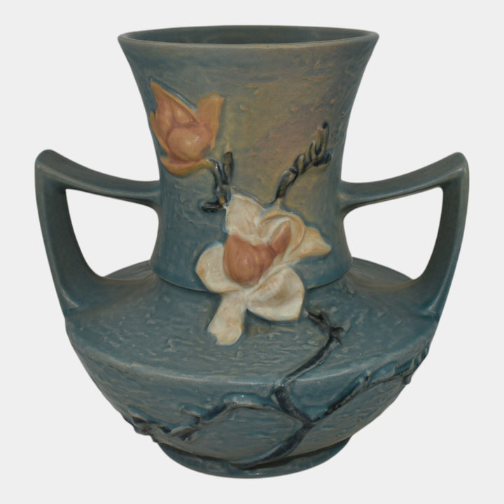 Roseville Magnolia Blue 1943 Vintage Art Pottery Ceramic Vase 93-9 - Just Art Pottery