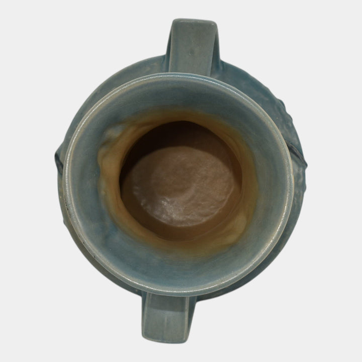 Roseville Magnolia Blue 1943 Vintage Art Pottery Ceramic Vase 93-9 - Just Art Pottery