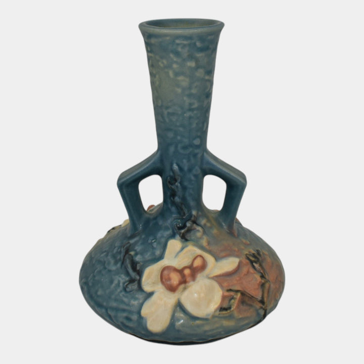 Roseville Magnolia Blue 1943 Vintage Art Pottery Ceramic Vase 179-7