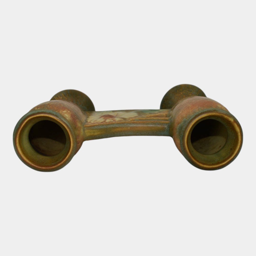 Roseville Dahlrose 1928 Arts And Crafts Pottery Double Bud Ceramic Vase 79-6