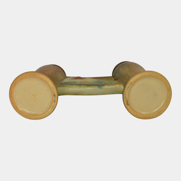 Roseville Dahlrose 1928 Arts And Crafts Pottery Double Bud Ceramic Vase 79-6