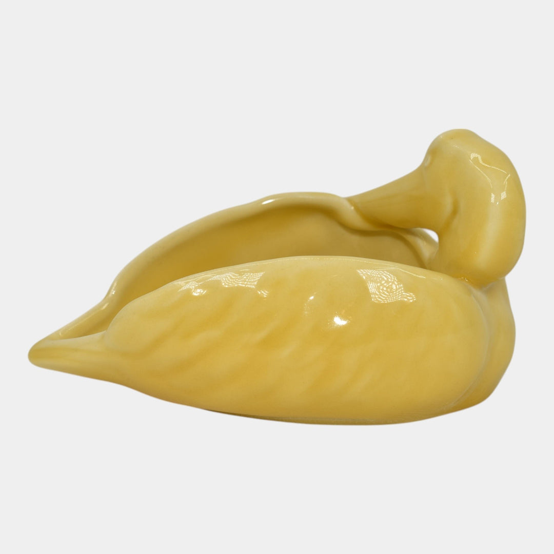Rookwood 1922 Vintage Art Pottery Yellow Pelican Ceramic Tray Figurine 2601