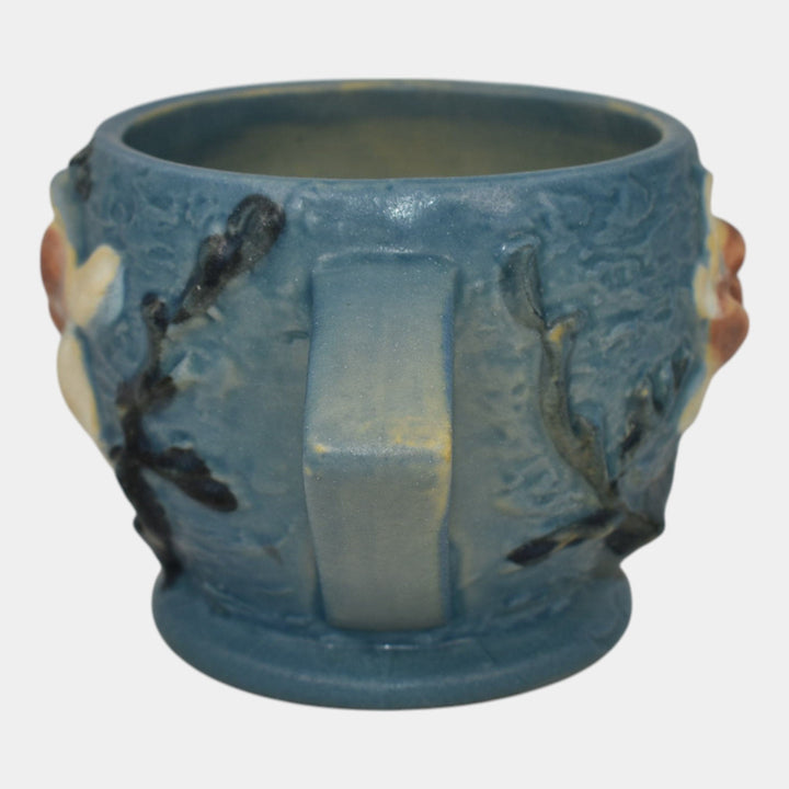 Roseville Magnolia 1943 Vintage Art Pottery Blue Ceramic Mug 3-3 - Just Art Pottery