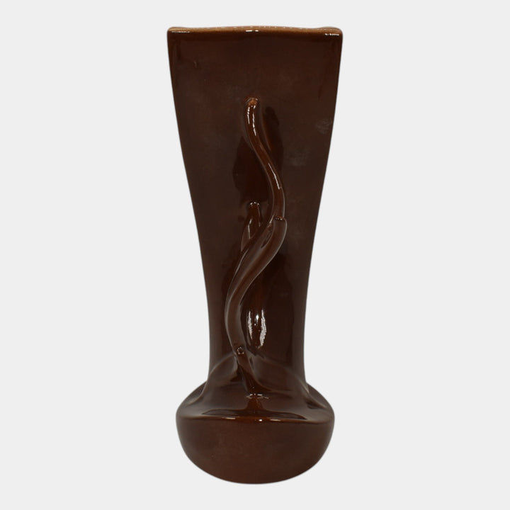 Roseville Mayfair Brown 1952 Vintage Art Pottery Ceramic Vase 1004-9 - Just Art Pottery