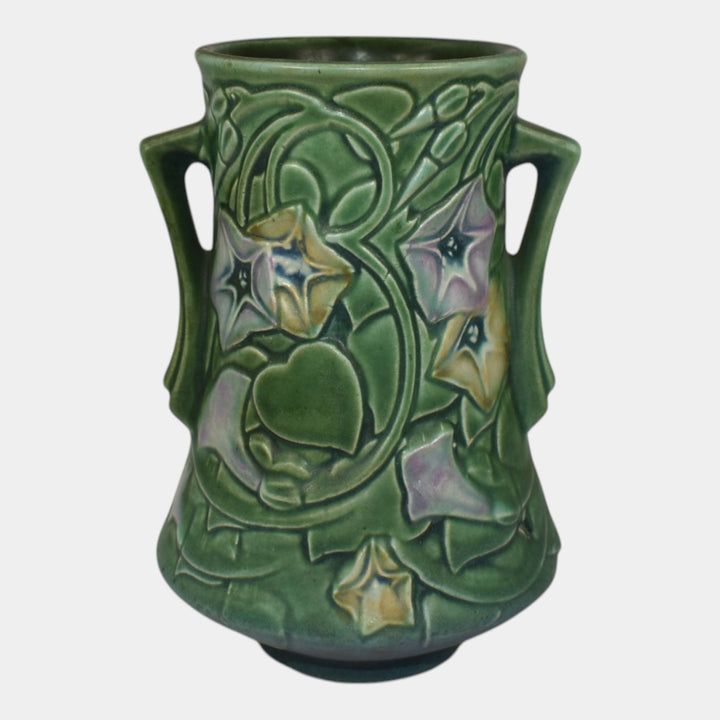 Roseville Morning Glory Green 1935 Art Deco Pottery Ceramic Vase 724-6