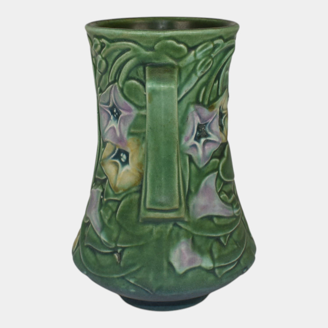Roseville Morning Glory Green 1935 Art Deco Pottery Ceramic Vase 724-6