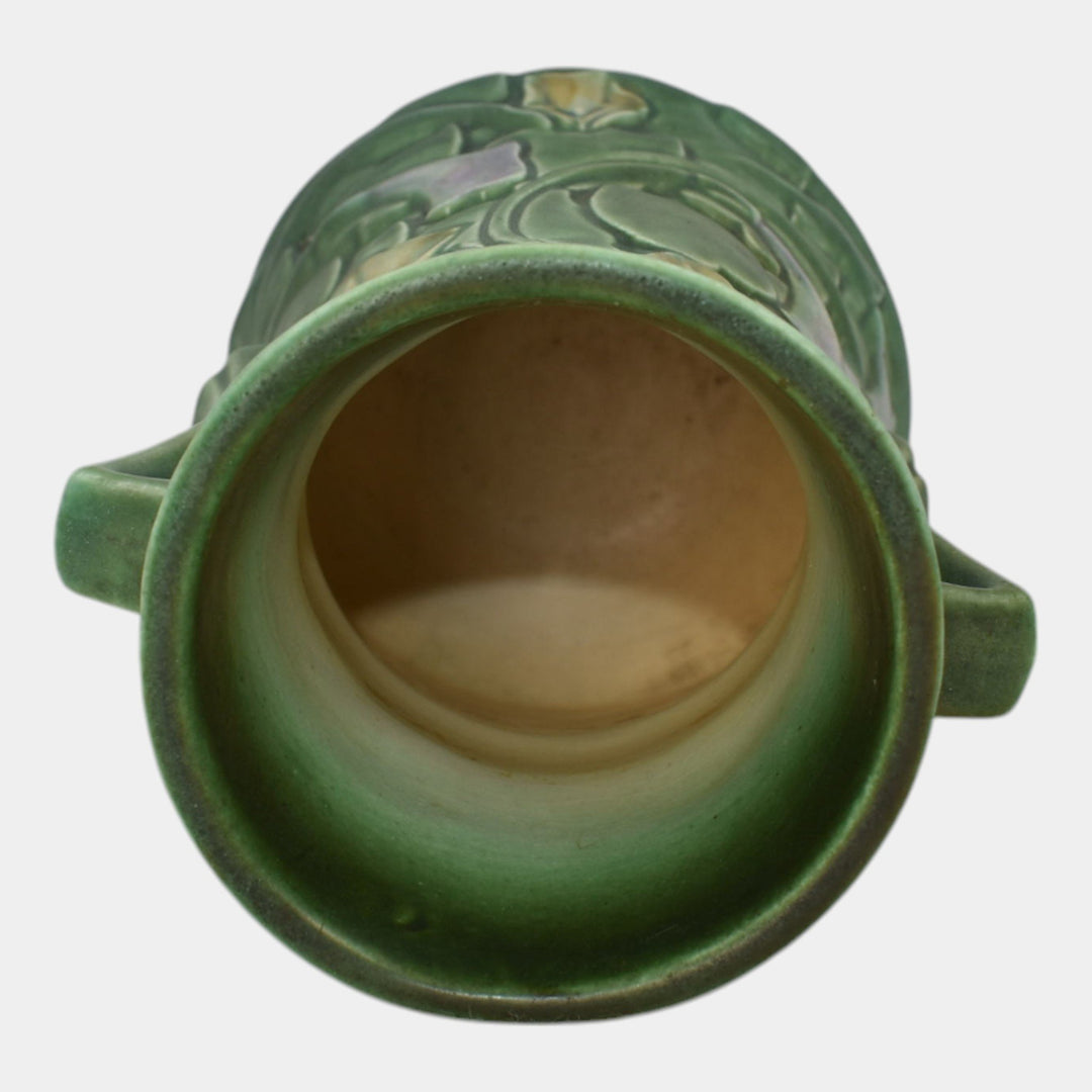 Roseville Morning Glory Green 1935 Art Deco Pottery Ceramic Vase 724-6