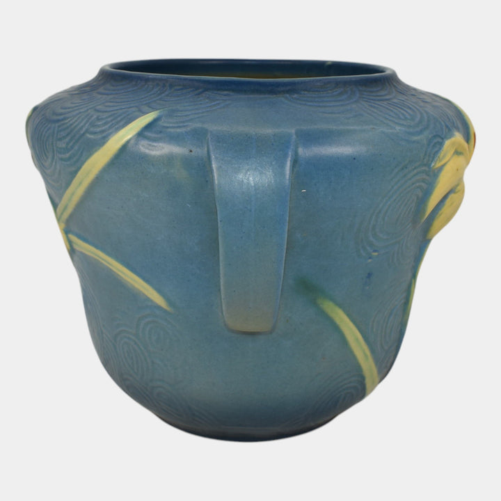 Roseville Zephyr Lily Blue 1946 Vintage Art Pottery Planter Vase 471-6 - Just Art Pottery
