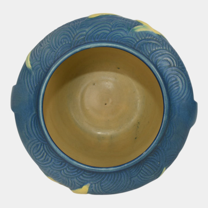 Roseville Zephyr Lily Blue 1946 Vintage Art Pottery Planter Vase 471-6 - Just Art Pottery