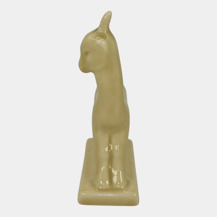 Rookwood 1951 Art Pottery Glossy Ivory Goat Paperweight Figurine 6170