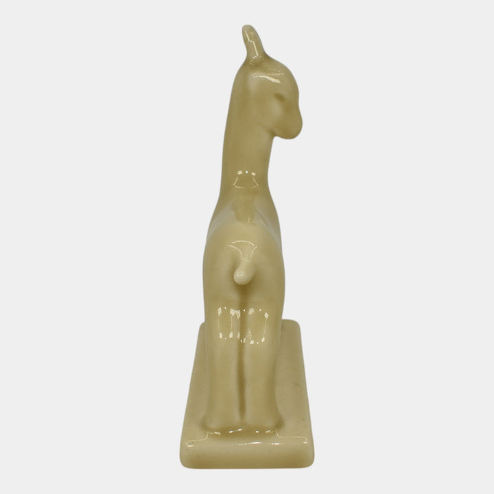 Rookwood 1951 Art Pottery Glossy Ivory Goat Paperweight Figurine 6170