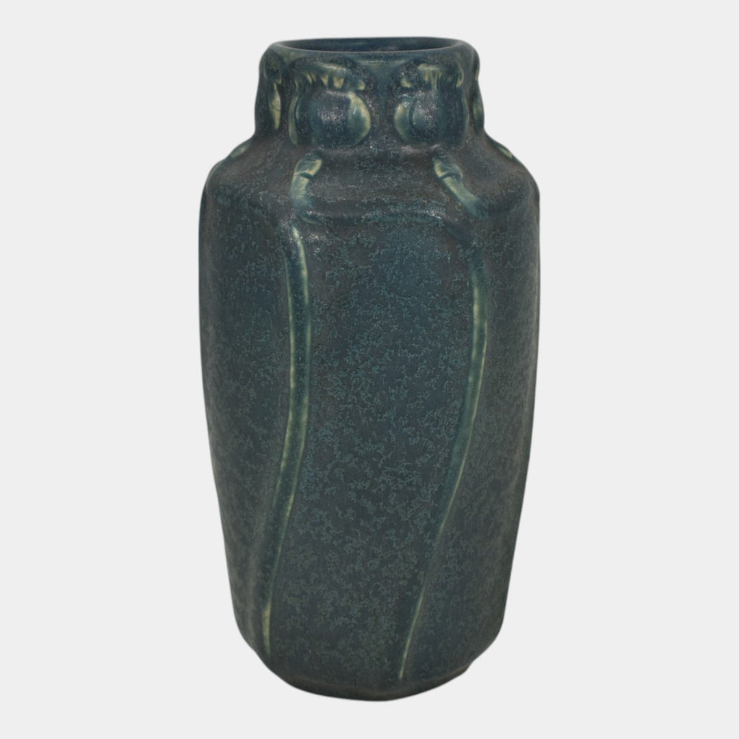 Van Briggle 1914 Vintage Arts And Crafts Pottery Blue Ceramic Flower Vase