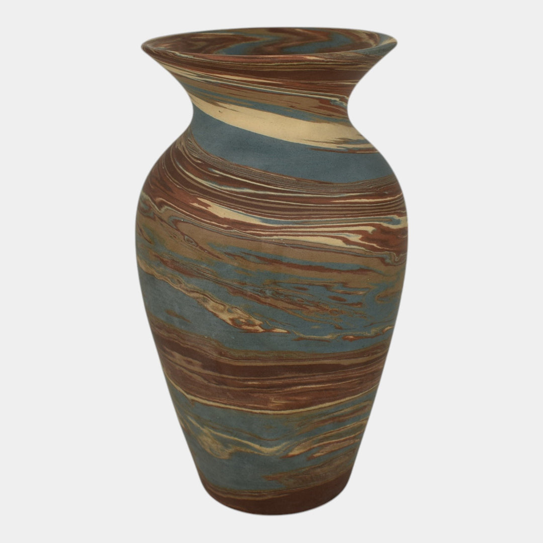 Niloak Mission Swirl 1910-24 Vintage Art Pottery Flared Rim 8" Vase