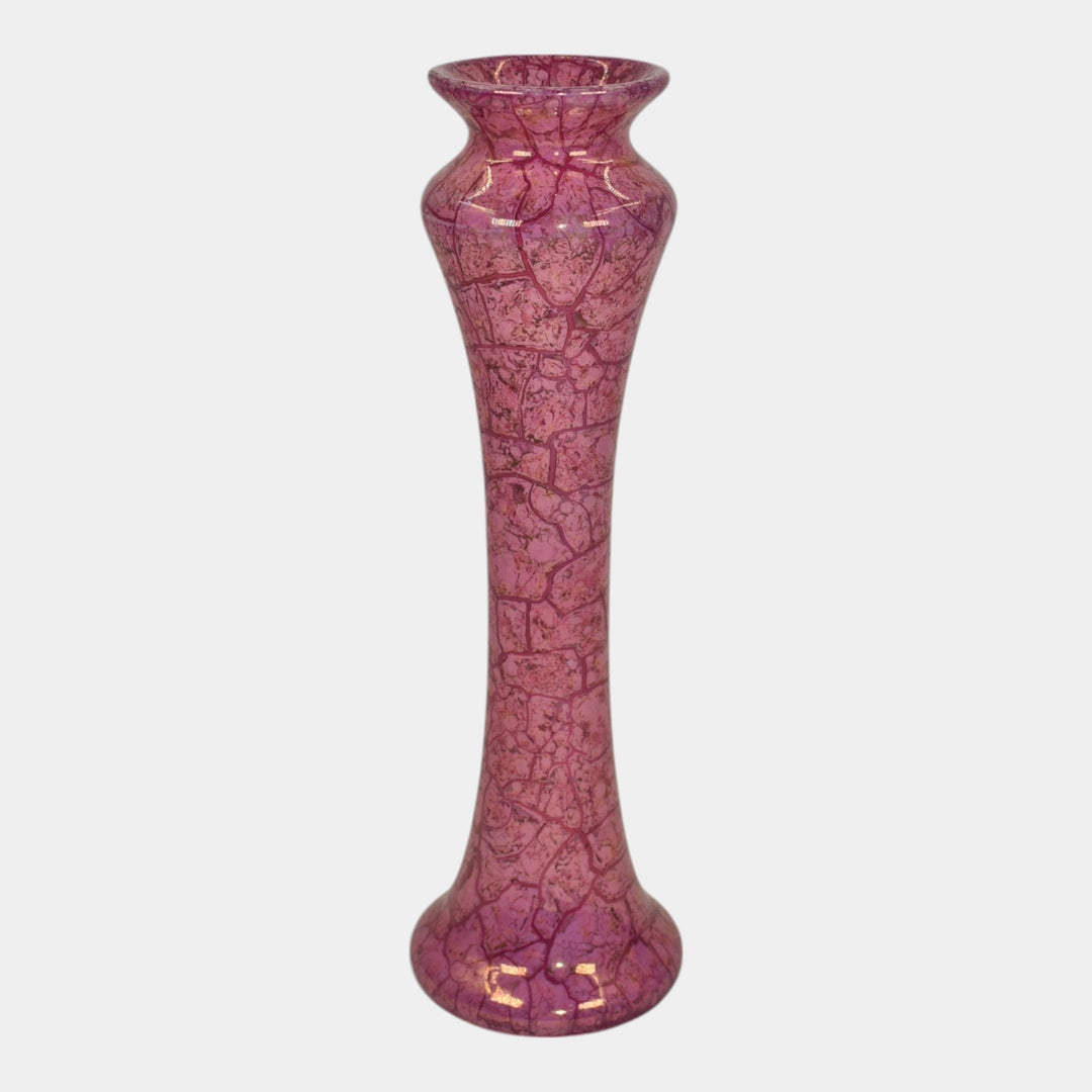 Weller Lustre Cloudburst 1921 Vintage Art Deco Pottery Mottled Pink Ceramic Vase - Just Art Pottery