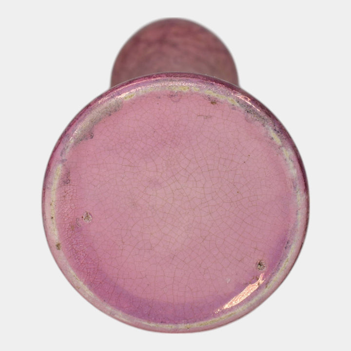 Weller Lustre Cloudburst 1921 Vintage Art Deco Pottery Mottled Pink Ceramic Vase - Just Art Pottery