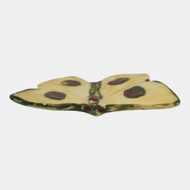Weller Brighton 1915 Vintage Art Pottery Green Ceramic Butterfly Ornament