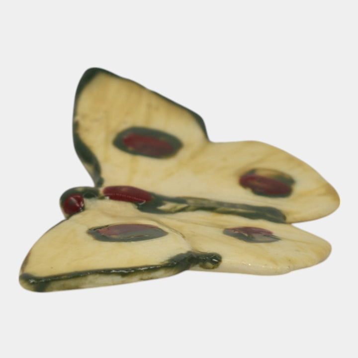 Weller Brighton 1915 Vintage Art Pottery Green Ceramic Butterfly Ornament