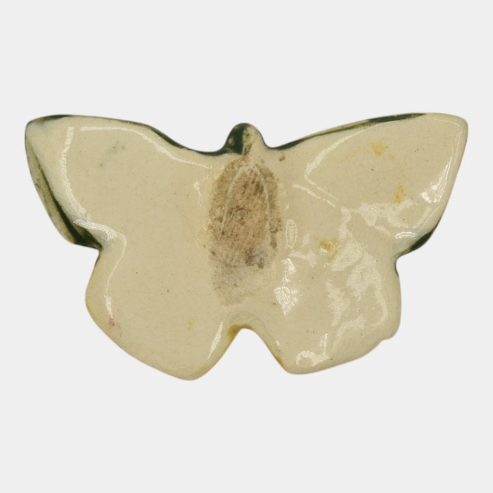 Weller Brighton 1915 Vintage Art Pottery Green Ceramic Butterfly Ornament