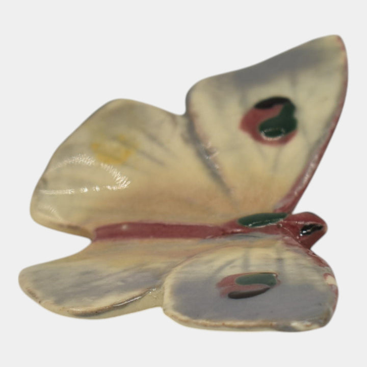 Weller Brighton 1915 Vintage Art Pottery Blue Ceramic Butterfly Ornament