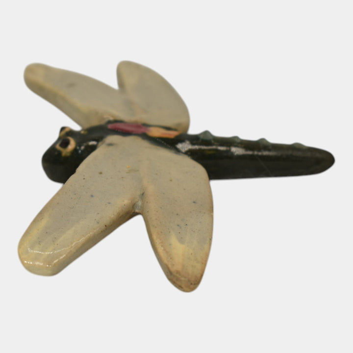 Weller Brighton 1915 Vintage Art Pottery Blue Ceramic Dragonfly Ornament