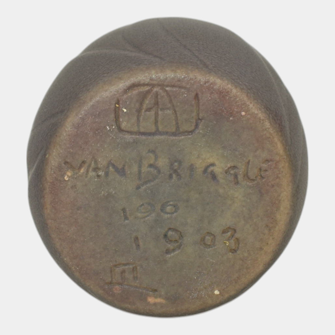 Van Briggle 1903 Vintage Arts And Crafts Pottery Vase 196 - Just Art Pottery