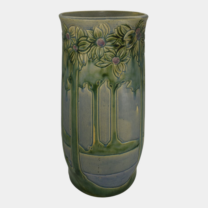 Roseville Vista 1920 Vintage Art Pottery Ceramic Umbrella Stand 757-20