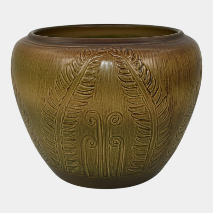North Dakota School of Mines UND Vintage Pottery Fiddlehead Fern Vase Huckfield
