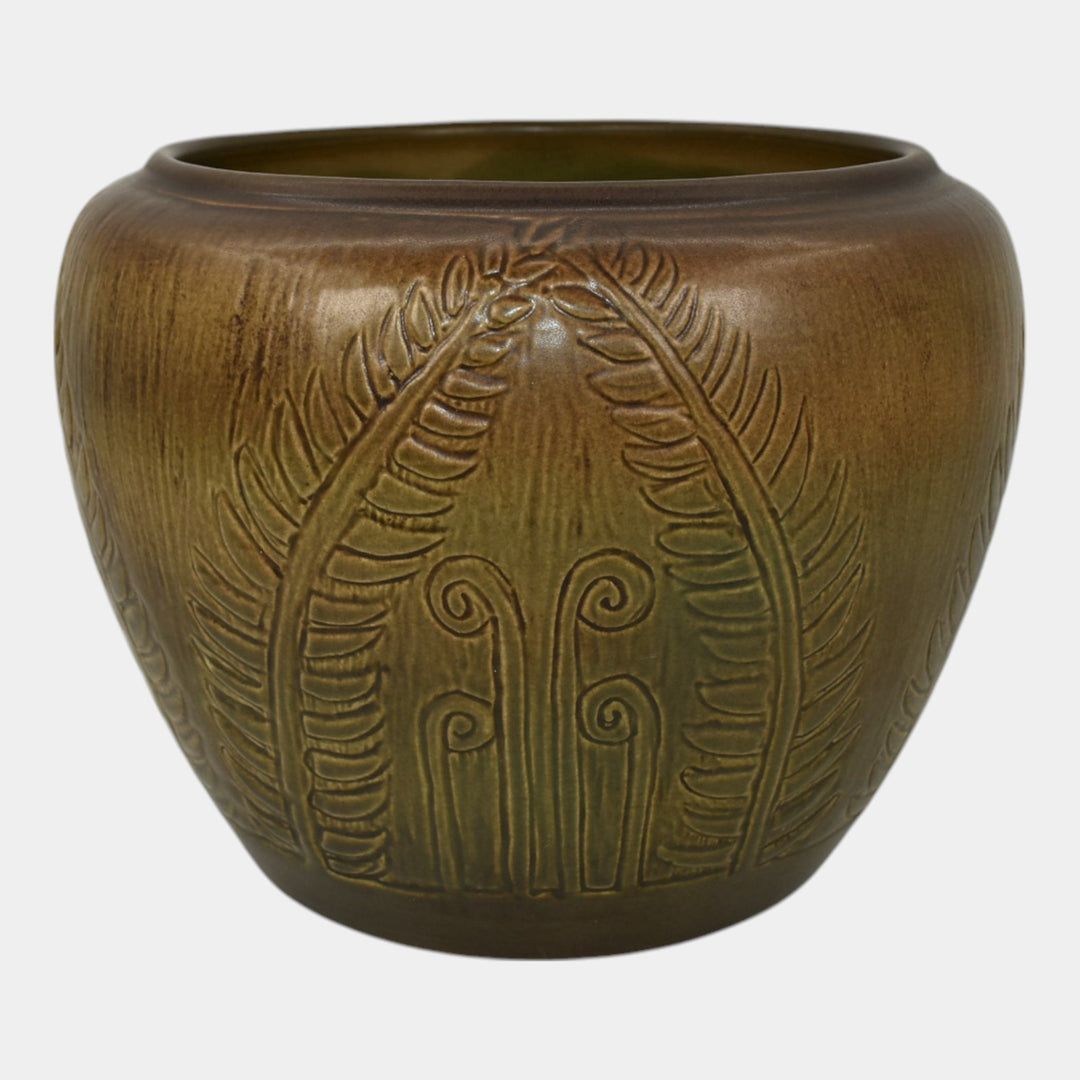 North Dakota School of Mines UND Vintage Pottery Fiddlehead Fern Vase Huckfield