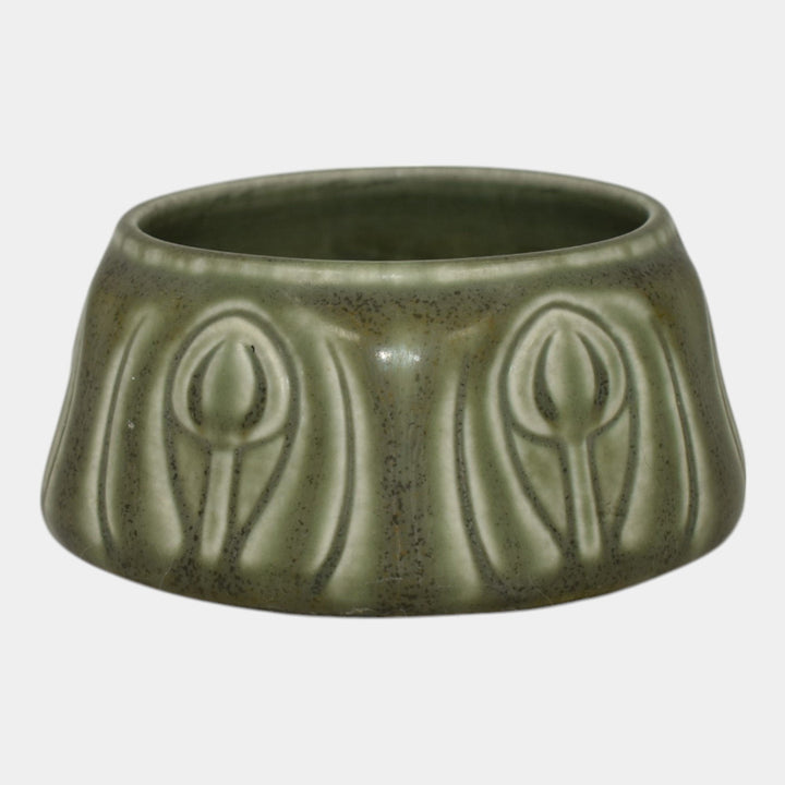 Rookwood 1923 Vintage Arts And Crafts Pottery Green Bowl 1674